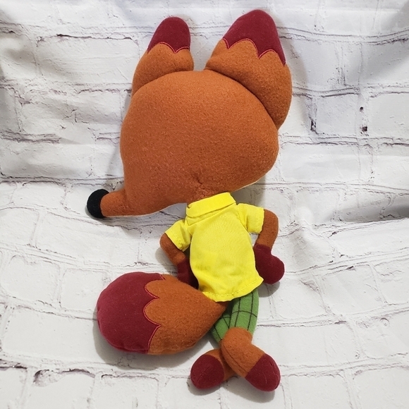 Disney Zootopia Nick Wilde Fox 15-Inch Plush Pillow Stuffed Animal Toy Felt - Picture 4 of 7